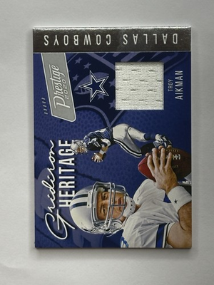 #ad Panini 2020 Prestige Troy Aikman Dallas Cowboys Gridiron Heritage #GH TA Mem $9.00
