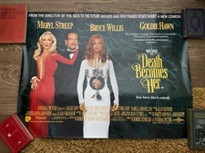 Death Becomes Her 1992 Original UK Quad Poster Meryl Streep Goldie Hawn Willis
