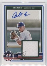 2023 USA Baseball Stars & Stripes Signature Materials Colt Emerson Auto 0fz3