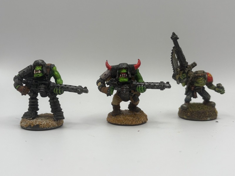 Warhammer 40K Rogue Trader Oldhammer Ork Boyz Metal Miniatures Lot x3 OOP GW