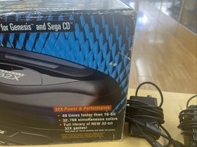 Vtg Sega 32x System Console For Genesis Box Manual Inserts Cables Tested Working