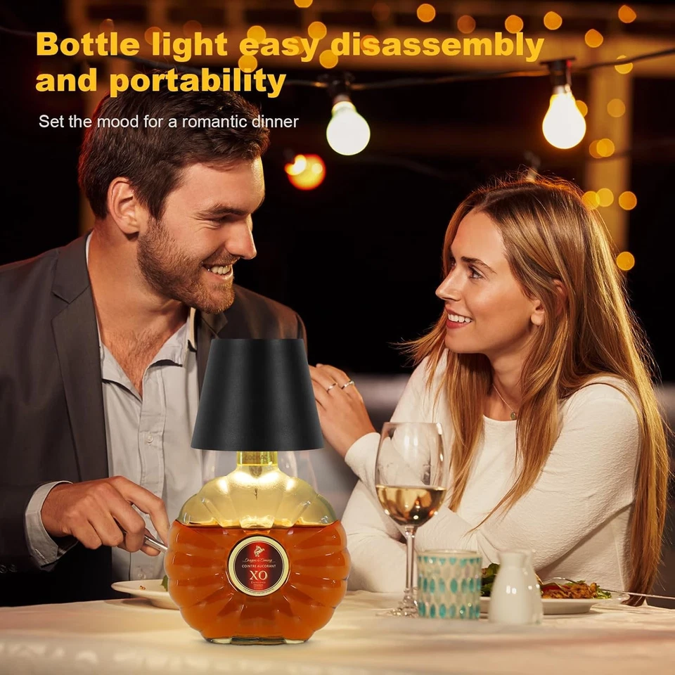 New Rechargeable Wireless Wine Bottle Lamp - 3 Colors, for Bar Restaurant - Image 3 of 4