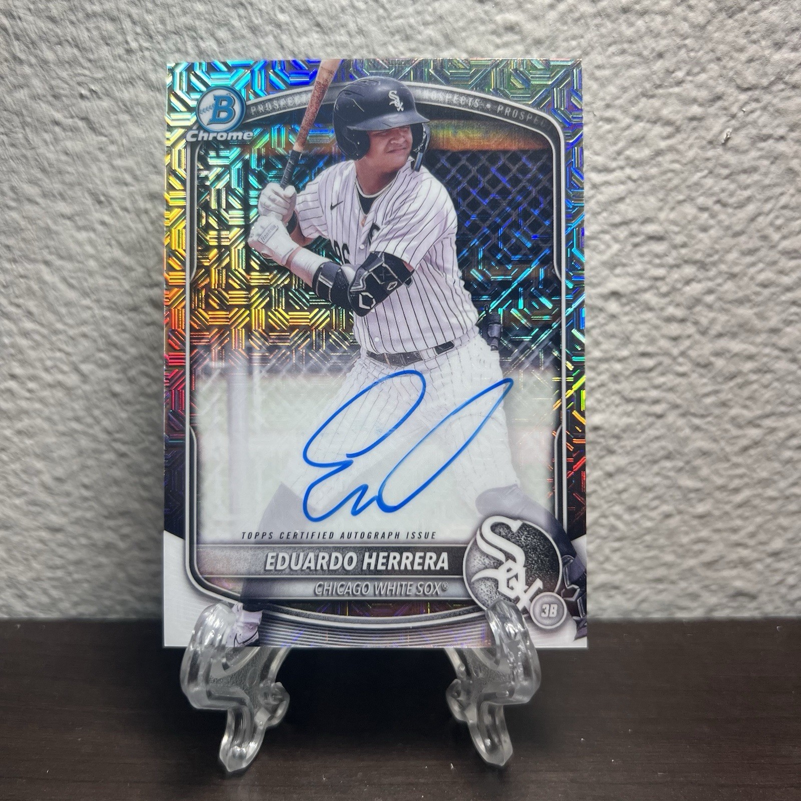 2025 Bowman Chrome Eduardo Herrera Mojo Refractor Auto Chicago White Sox 