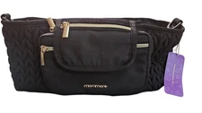 NWT Mommore Stroller Organizer Bag Black Diaper Caddy with Insulated Cup Holder 