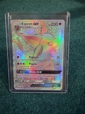 Espeon GX Sole e Luna Set Base 152/149 Pokemon Holo Secret Raro Arcobaleno