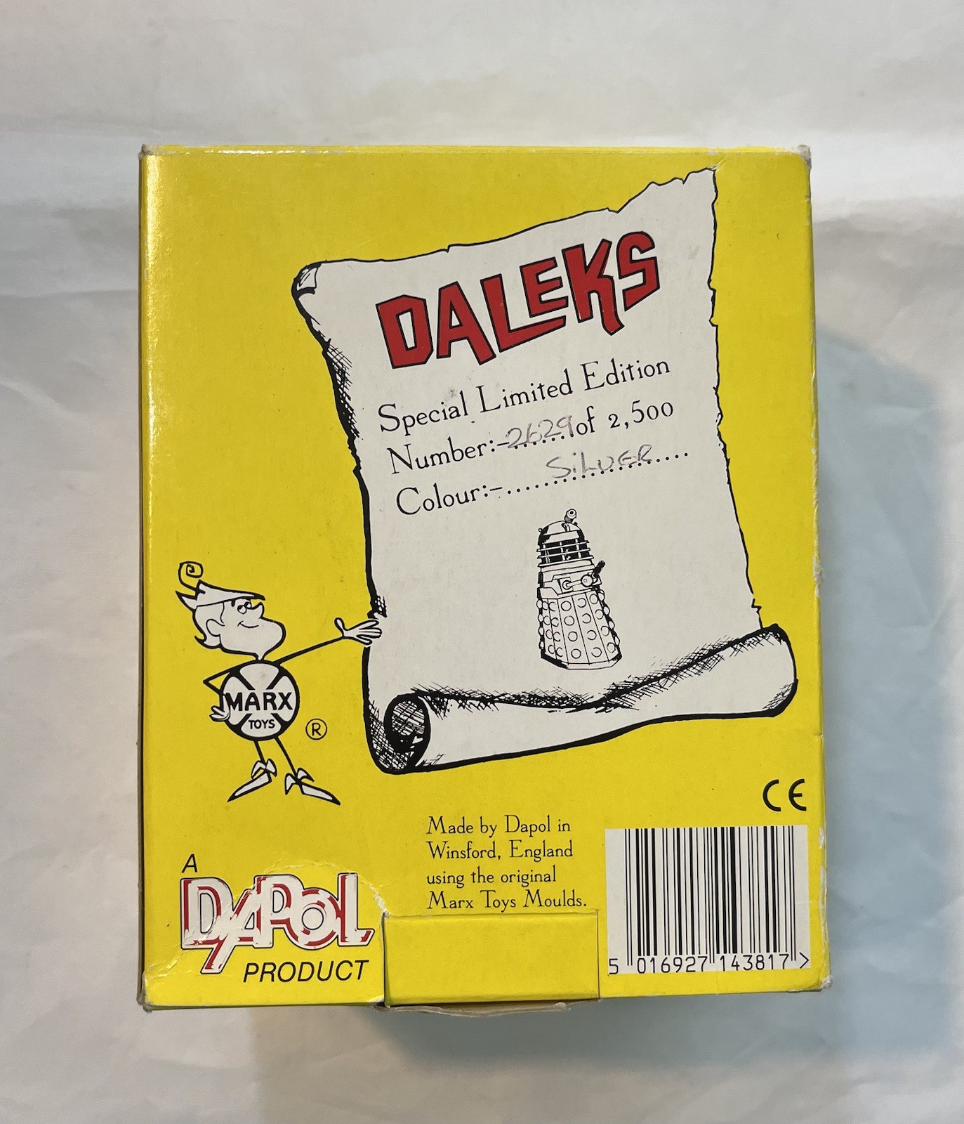 Vintage Doctor Who Battery Operated Dalek Dapol 1996 EMPTY BOX LOT Limited Ed