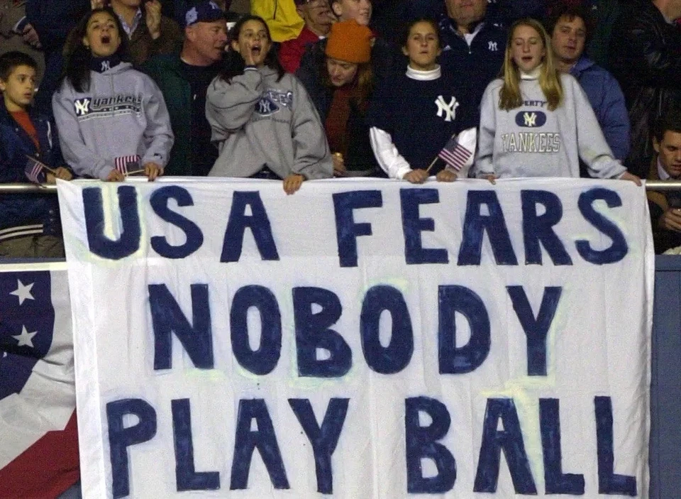 2001 YANKEES GAME FULL TICKET 9/11/2001 RESCHEDULE DUE TO TERRORIST ATTACK PSA 6 - Image 4 of 4