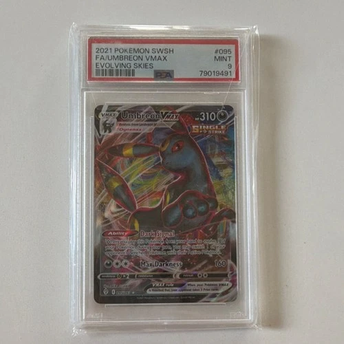 Pokémon Umbreon VMAX Full Art Evolving Skies Ultra Rare Holo PSA 9 095/203