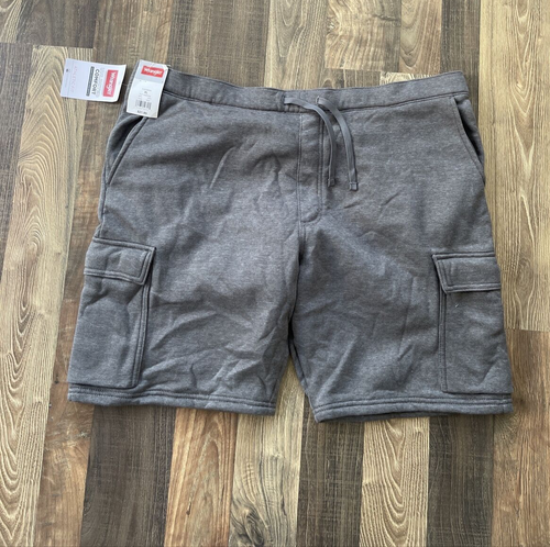 Pantalones Cortos Para Hombre Wrangler Gris Calce Atlético Mezcla Algodón Talla XL NUEVO
