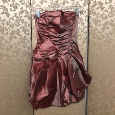 Jessica McClintock Vtg NWT Mango Orange Iridescent Bubble Dress Size 8 RUNS SM