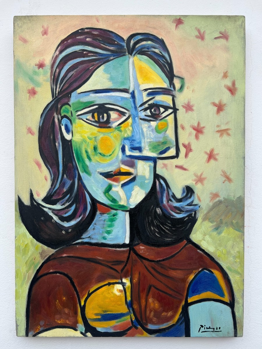 PICASSO 油絵アート Pablo Picasso (Handmade) Oil On Canvas Painting signed and