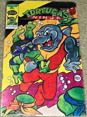 1 Rare VHTF TMNT Tortugas Ninja 17 MX Vintage Shark Turtles 1991 Foreign Variant