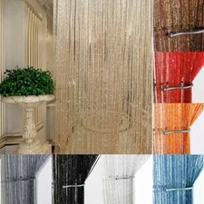 String Door Curtain Bead Room Divider Window Panel Tassel Crystal Fringe 2*1M US