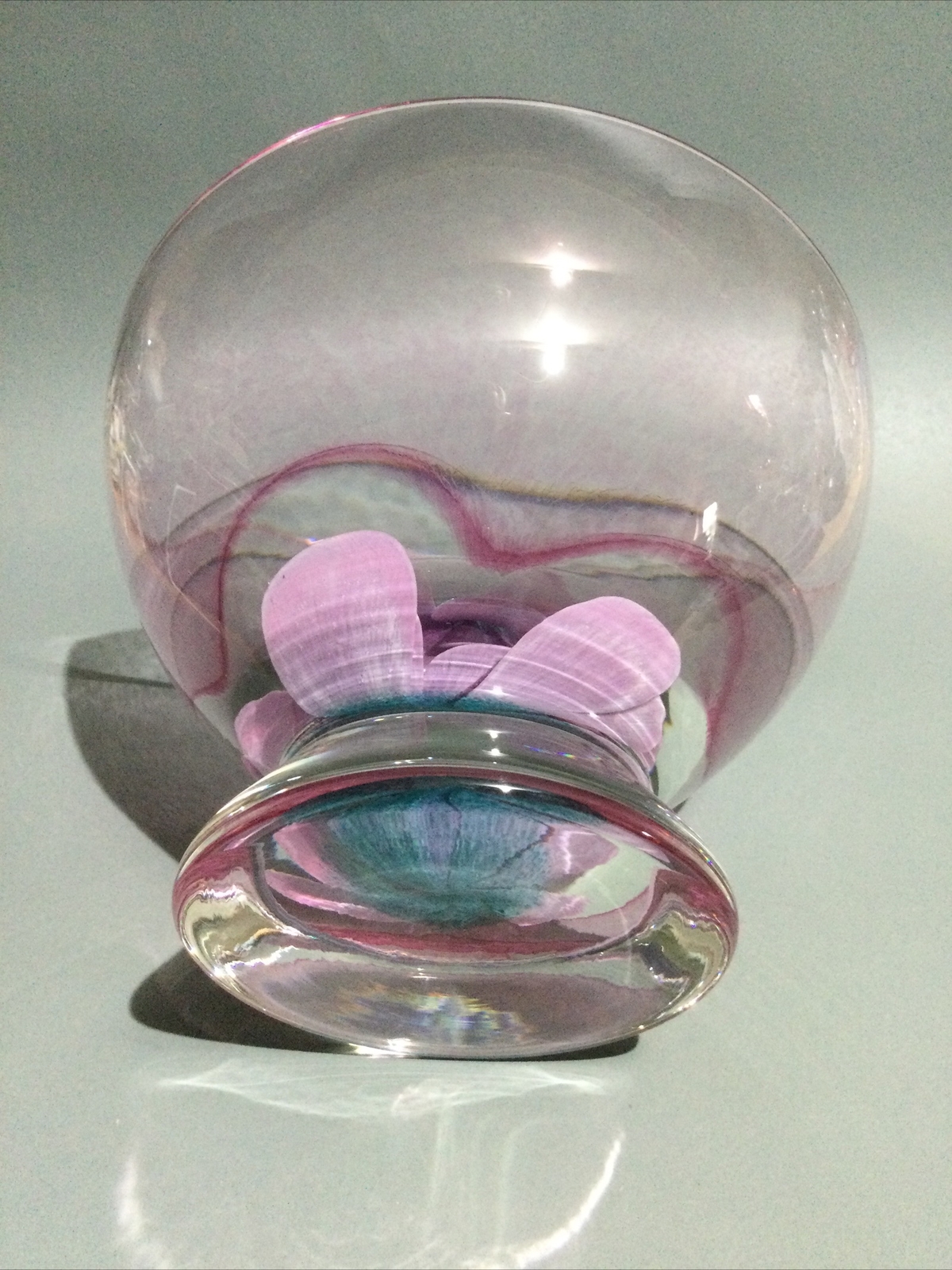 Caithness Glass “ Tranquility “ Pink Footed Display Bowl eBay