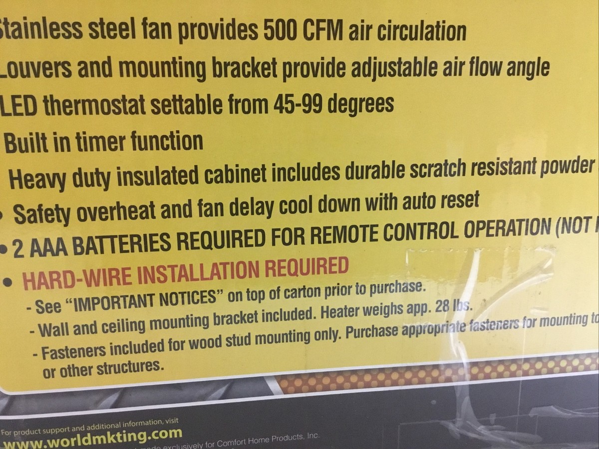 DuraHeat EWH9600 Portable Heater 1000 Watts 34,120 BTU 1500 sq. ft. 240  Volts 13204096007 | eBay
