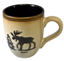 Woodland Home Studio Moose Rustic Ceramic Coffee Mug