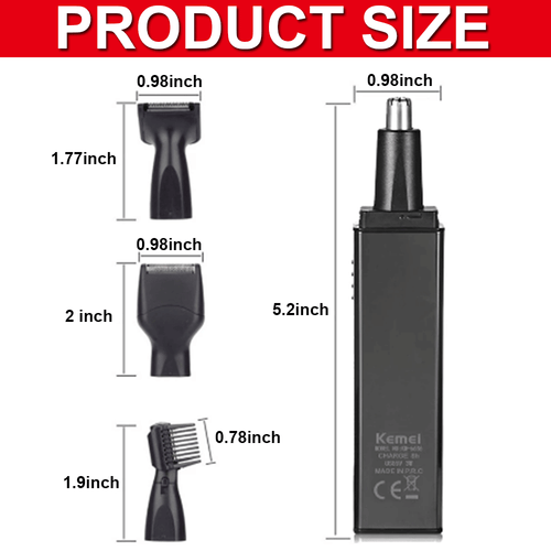 KEMEI Men Ear Nose Hair Trimmer Set Beard Razor Shaver USB Rechargeable Cordless - Picture 10 of 15
