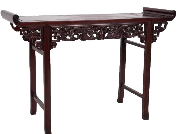 A Chinese Carved Hardwood Altar Table