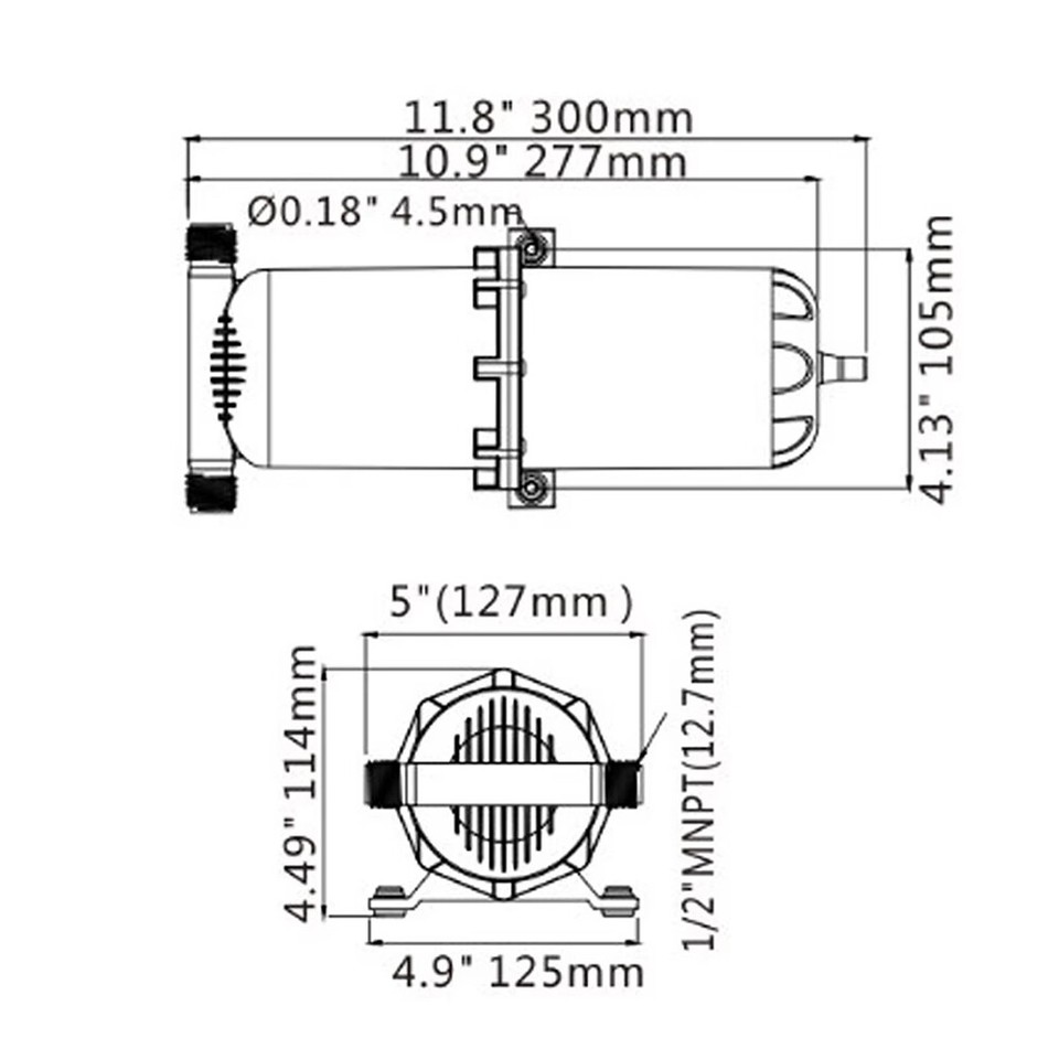 1L 125psi RV Boat Water Tank Marine RV Tank Water Pump Pressurized