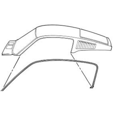 CJ Classics Roofrail Weatherstrip Pair Mustang Fastback 1967-1968