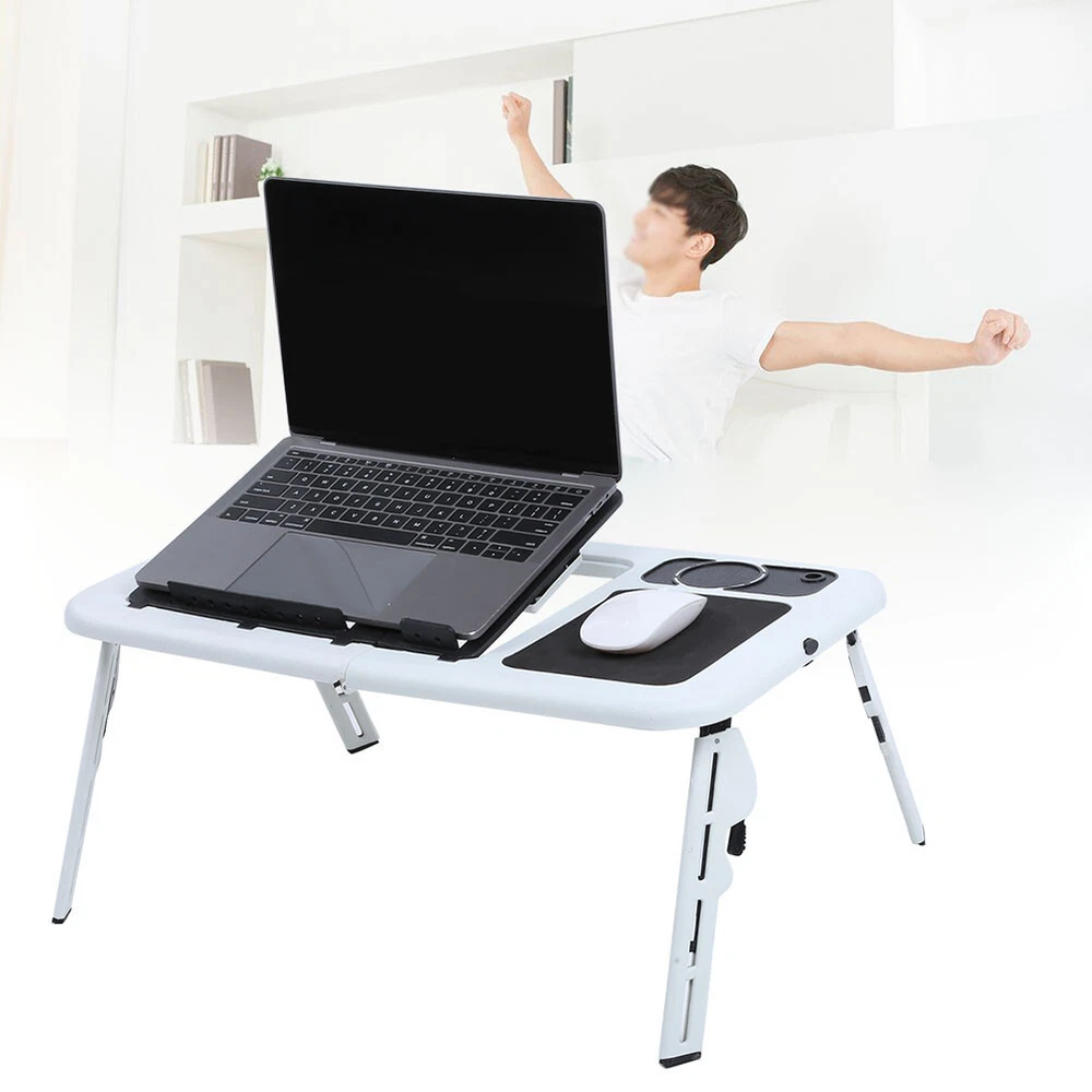 Foldable Adjustable Laptop Stand for Desk Lap Bed Sofa Portable Work Tray