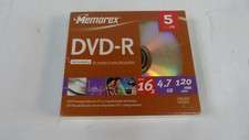 Pack of 5 - Memorex DVD-R Recordable 16X 4.7GB 120 Min