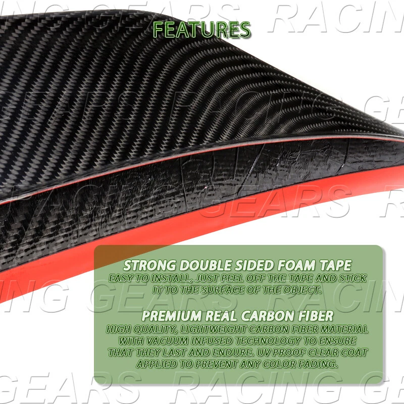 Asa spoiler traseira de fibra de carbono estilo V ajuste 14-16 kia forte koup coupe - Imagem 4 de 4