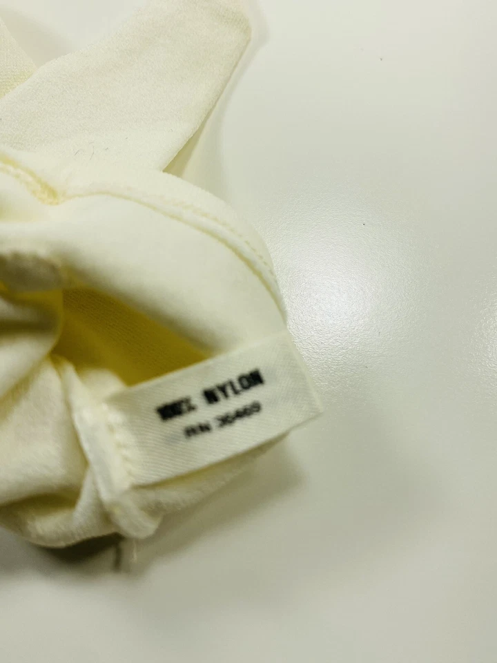 Guantes Vintage Niñas Nylon Crema/Blanco Apagado Niñas 4-7 Pequeña Comunión Boda Foto 4 de 4