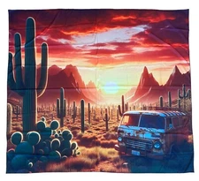 WALL BACKDROP 56.5” x 50.5” Desert Cactus Scenery Background Photography, New