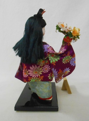 Muñeca Japonesa Vintage Kimono WARABE 30 cm / Principios de Primavera / Curruca de Bush / Ramo - Imagen 4 de 8