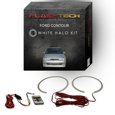 White Angel Eye Led Halo Kit Rf Remote For 1998-2000 Ford Contour Headlights White Angel Eye Led Halo Kit Rf Remote For 1998-2000 Ford Contour Headlights