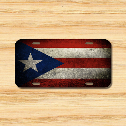 Puerto Rico Flag License Plate Vehicle Auto Tag PR SAN JUAN PONCE FREE SHIPPING - Picture 1 of 1