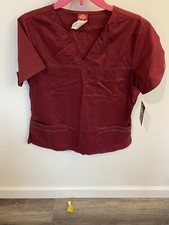 NEW Dickies Scrub Top Shirt WINE Junior Fit Size M NWT NOS