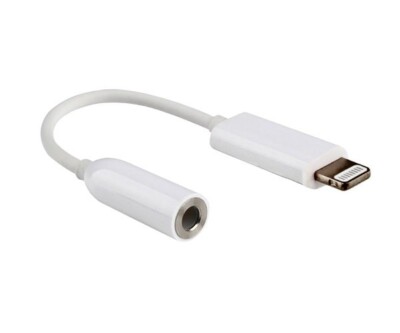 DINIC Lightning auf Klinke Aux Audio Adapter für Kopfhörer, weiß
