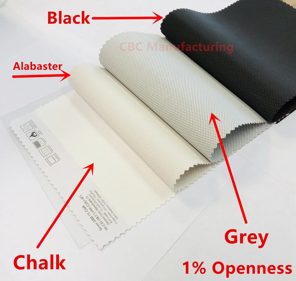 Роликовый абажур 1% Opennes «Мел» цвет жалюзи домашнего окна на заказ сделано в Канаде - Изображение 2 из 4