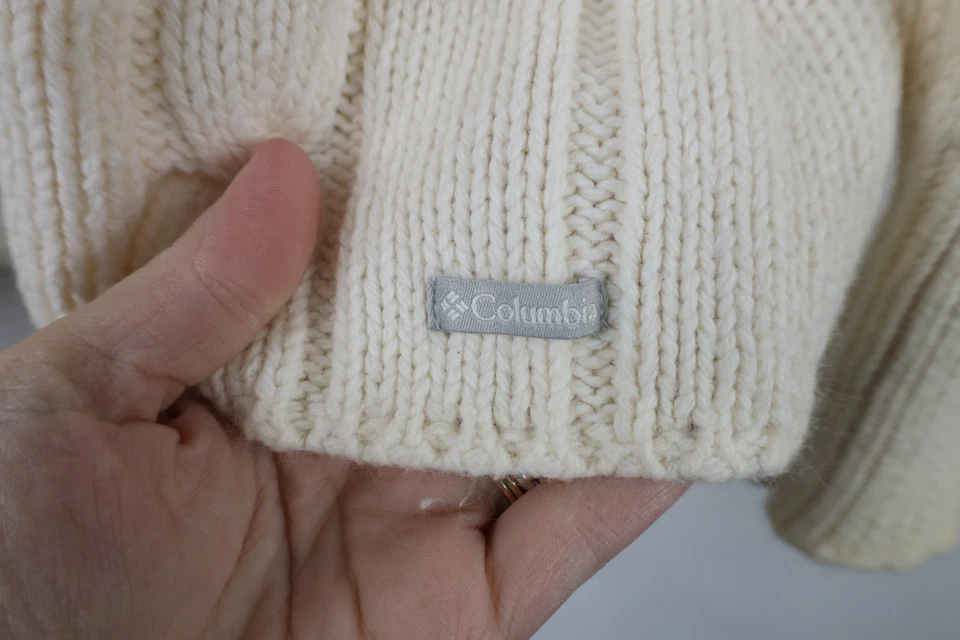 Suéter de cuello alto tejido con cable grueso mezcla de angora grande Columbia vintage para mujer Foto 4 de 4