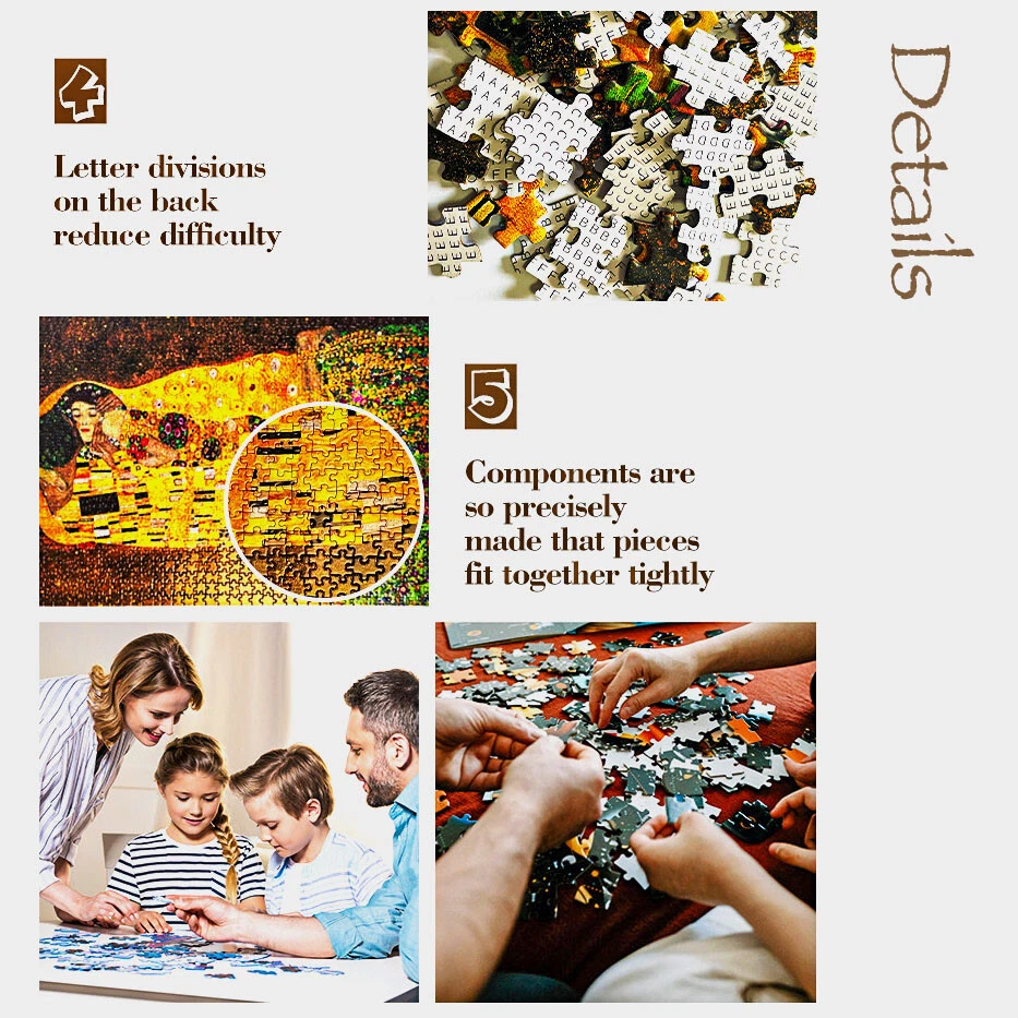 1000pcs Jigsaw Puzzles Games World Famous Painting Series Indoor Toys Wall Decor - image 3 of 4