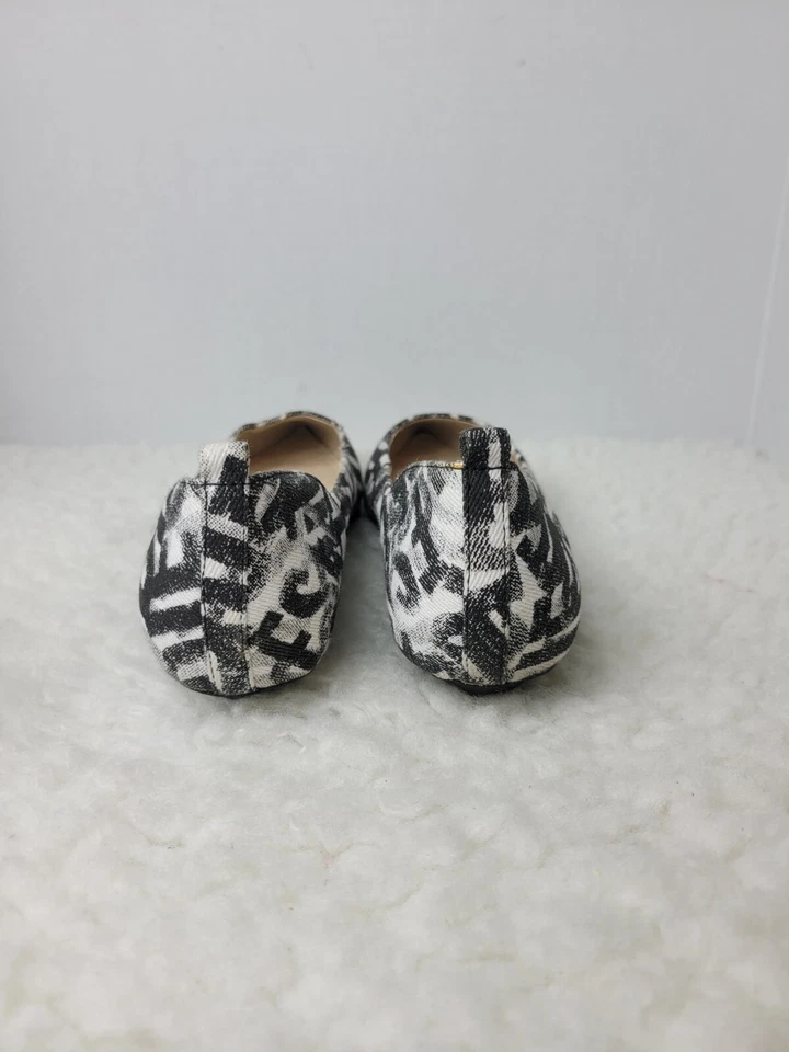 Diesel Mujer Ballet Talla 8.5 Denim Estampado Punta Plana Puntera Negro Plata Foto 4 de 4