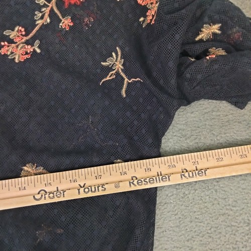Maeve Anthropologie Top Small Black Lace Sheer Fairy Whimsigoth Witchy Dainty - Picture 9 of 12