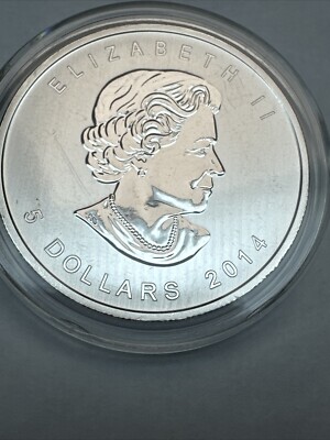2014 $5 DOLLAR CANADA 1 OZ 9999 Fine Silver Wildlife Series MAPLE