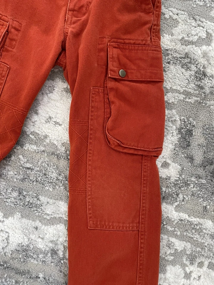 POLO Ralph Lauren Boys Girls Cargo Orange Pants Size 6 - Image 2 of 4