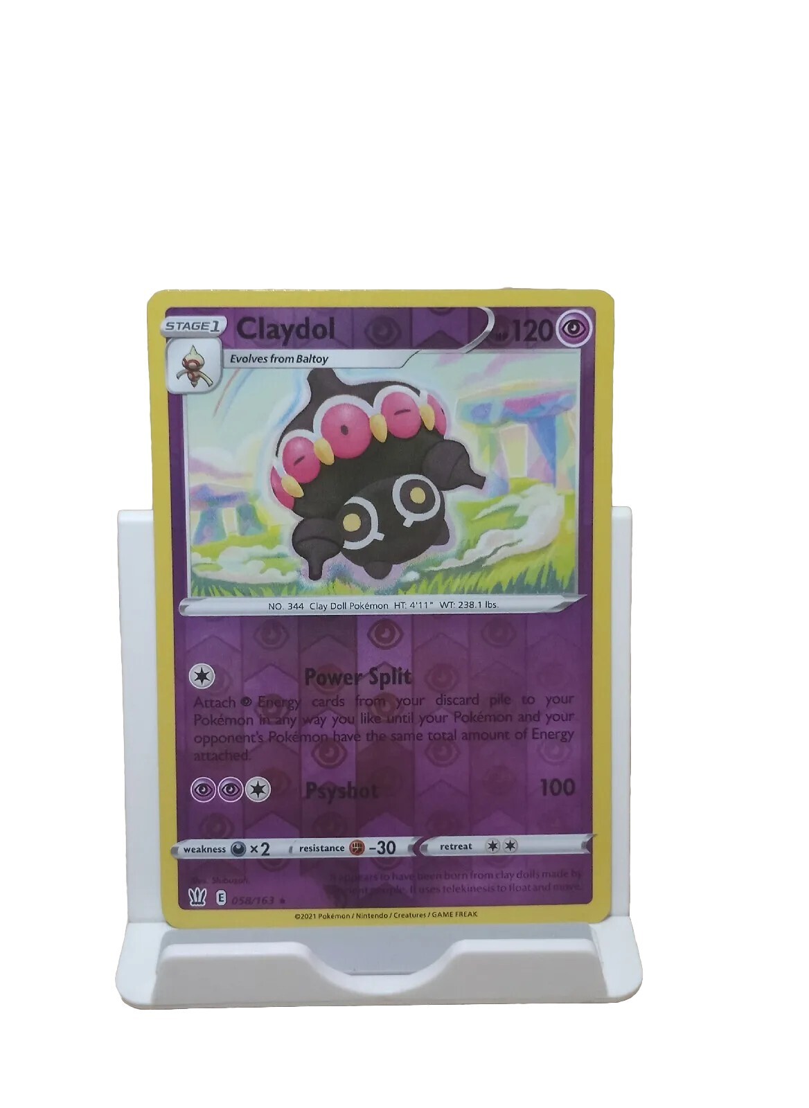 Claydol 058/163 Reverse Holo Battle Styles Pokemon TCG Card
