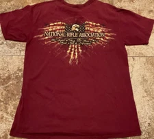 NRA NATIONAL RIFLE ASSOCIATION PATRIOTIC EAGLE GRAPHIC T-SHIRT ( MENS L ) MAROON