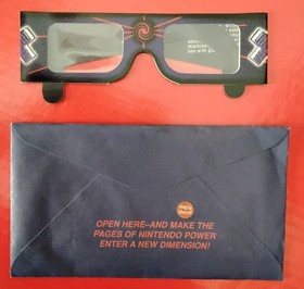 Rare, authentic Nintendo Virtual Boy 3-D Glasses, Sealed in envelope!