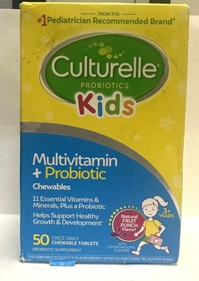 Culturelle Kids, Multivitamin+Probiotic , 3+ Years 50 Chewable Tablets Exp:02/26