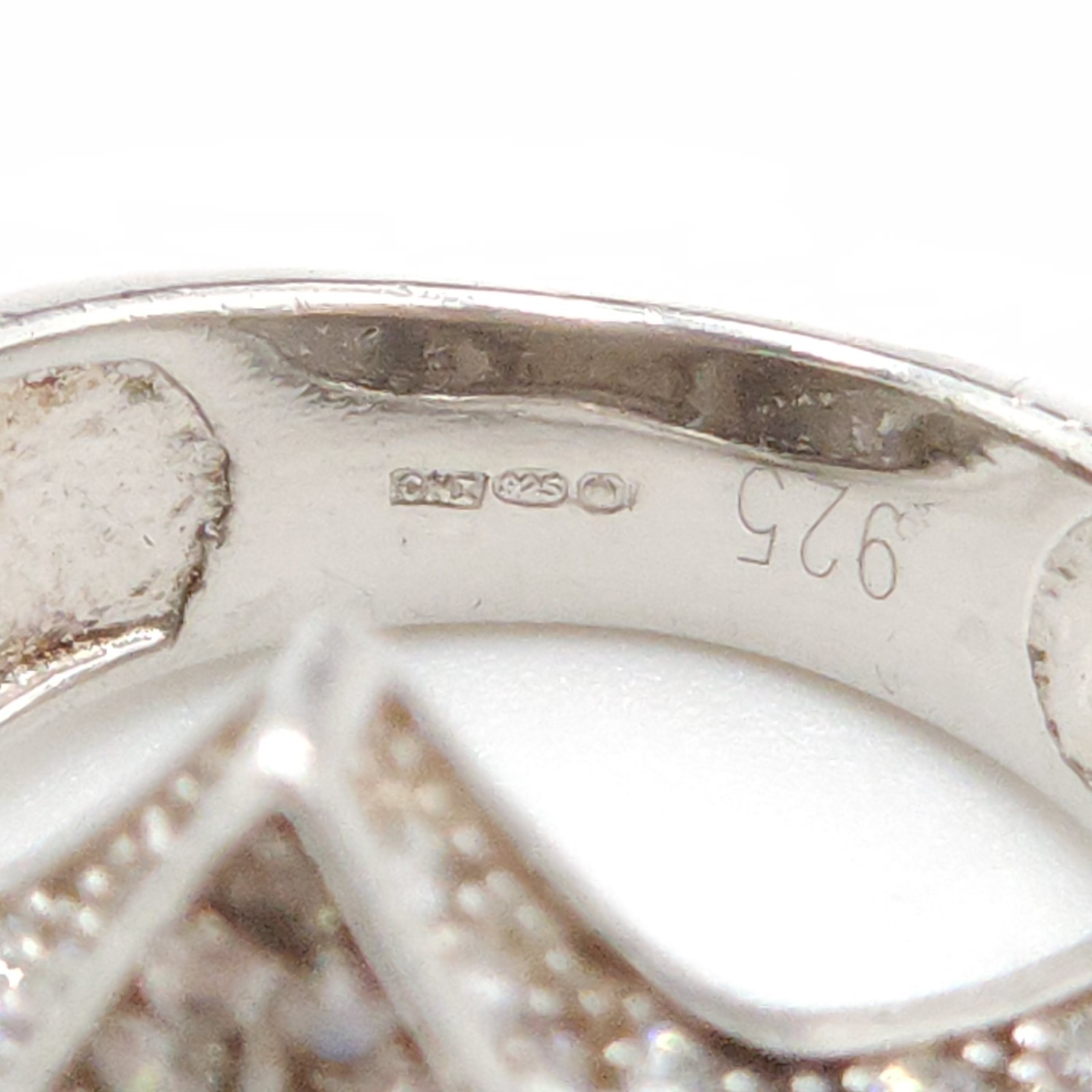 Solid 925 Silver Iced Out Star Ring - Statement H… - image 10