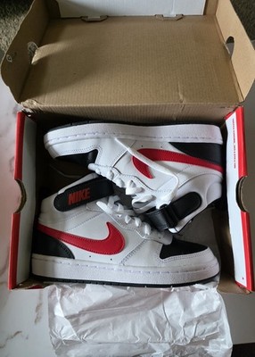 Nike Court Borough Mid 2 GS 'White University Red' Shoes  New in Box