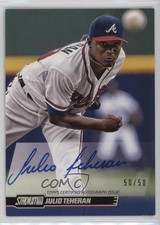 2014 Topps Stadium Club Auto Rainbow Foil 50/50 Julio Teheran #SCA-JT Auto n1u
