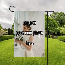 1pc, Customized Personalized Photo Garden Flag Wedding Party Family DIY Gift