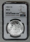Morgan Silver Dollar  1904-O  MS65  Awesome White Gem/Flawless